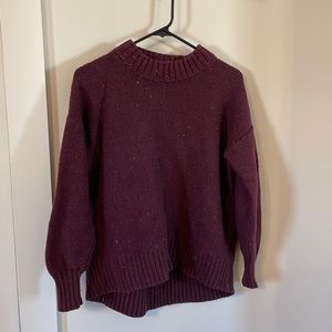 Speckled Maroon Crew Neck Sweater